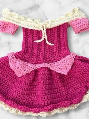 Handmade Sleeping Beauty Crochet Princess Costume